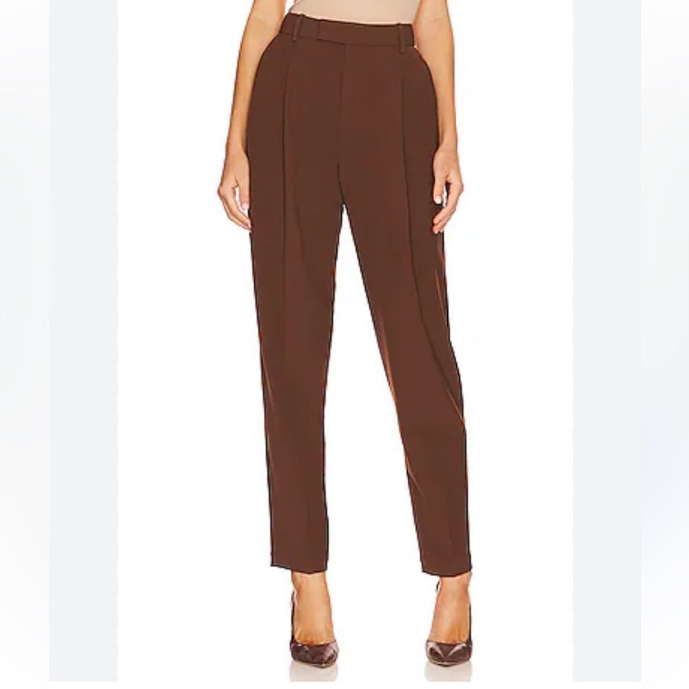 NWT L'ACADEMIE Prudence Trousers pants Brown cropped dress Revolve XS